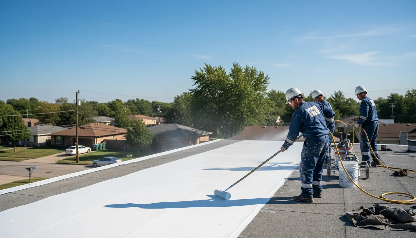 Commercial roof coating in Saline, LA near me